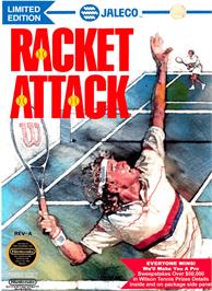 Box cover for Racket Attack on the Nintendo NES.