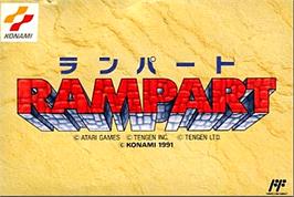 Box cover for Rampart on the Nintendo NES.