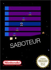 Box cover for Saboteur on the Nintendo NES.