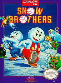 Box cover for Snow Brothers on the Nintendo NES.