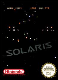 Box cover for Solaris on the Nintendo NES.