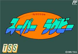 Box cover for Super Rugby on the Nintendo NES.
