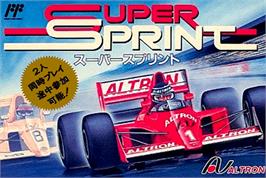 Box cover for Super Sprint on the Nintendo NES.