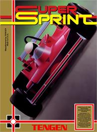 Box cover for Super Sprint on the Nintendo NES.
