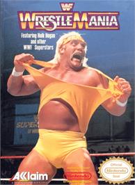 Box cover for WWF Wrestlemania on the Nintendo NES.