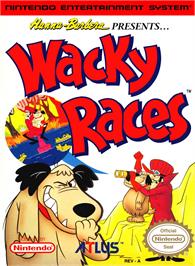 Box cover for Wacky Races on the Nintendo NES.