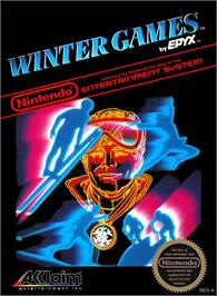 Box cover for Winter Games on the Nintendo NES.