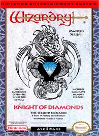 Box cover for Wizardry Knight Of Diamonds - The Second Scenario on the Nintendo NES.