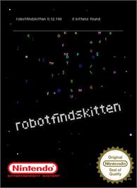 Box cover for robotfindskitten on the Nintendo NES.