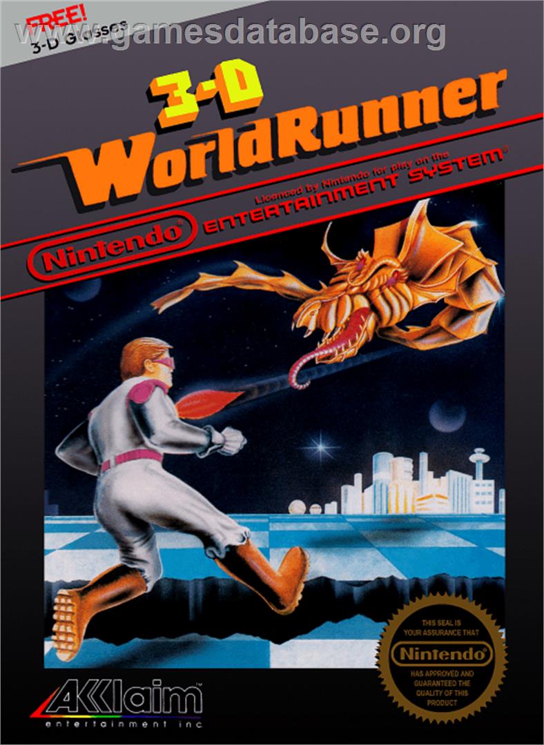 3D World Runner - Nintendo NES - Artwork - Box