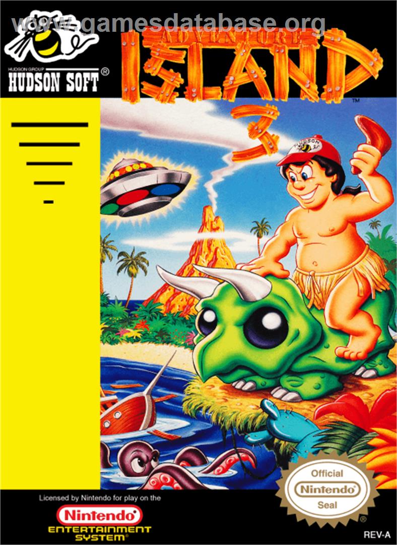 Adventure Island 3 - Nintendo NES - Artwork - Box