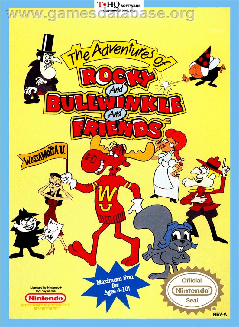 Adventures Of Rocky And Bullwinkle And Friends, The - Nintendo NES - Artwork - Box