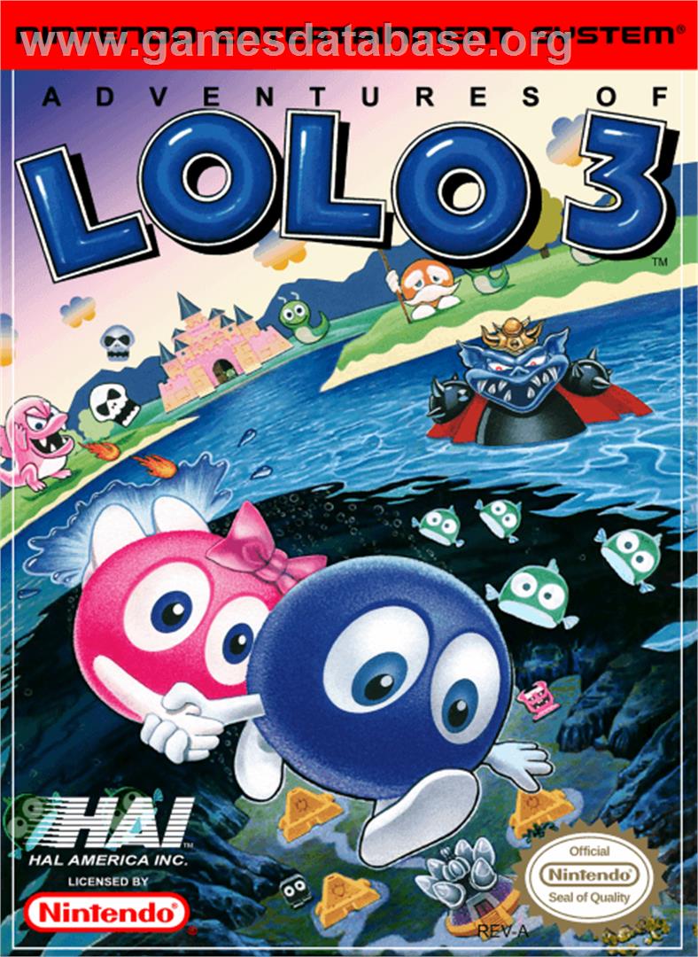 Adventures of Lolo  3 - Nintendo NES - Artwork - Box