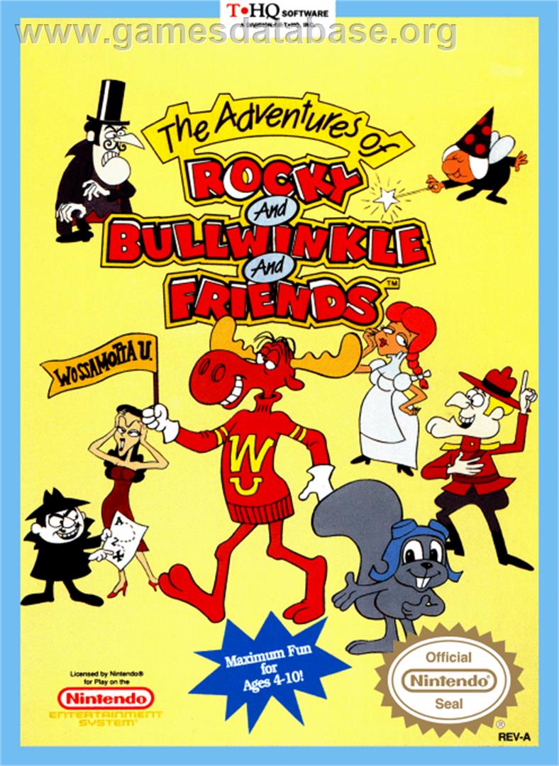 Adventures of Rocky and Bullwinkle and Friends - Nintendo NES - Artwork - Box