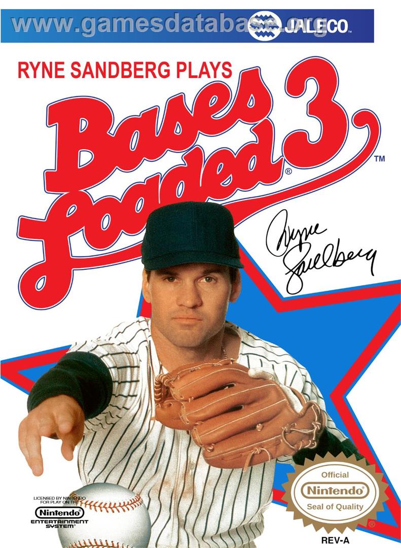 Bases Loaded 3 - Nintendo NES - Artwork - Box
