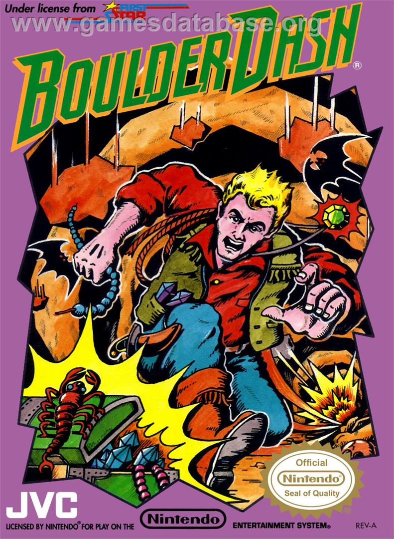 Boulder Dash - Nintendo NES - Artwork - Box