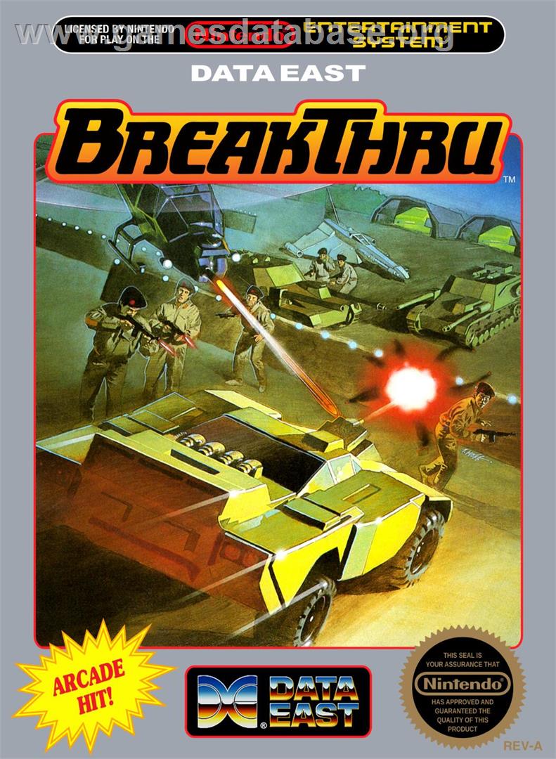 Breakthru - Nintendo NES - Artwork - Box