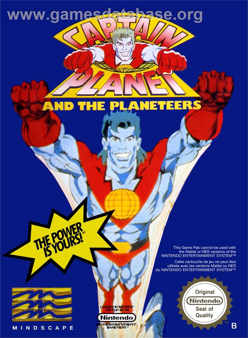 Captain Planet And The Planeteers - Nintendo NES - Artwork - Box