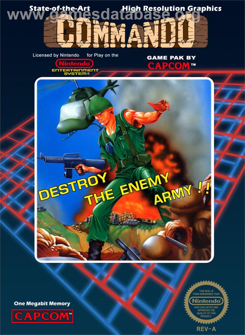 Commando - Nintendo NES - Artwork - Box