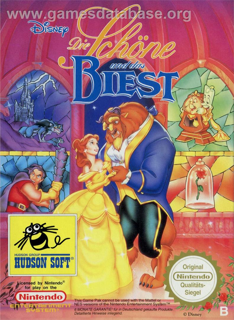 Disney's Beauty And The Beast - Nintendo NES - Artwork - Box