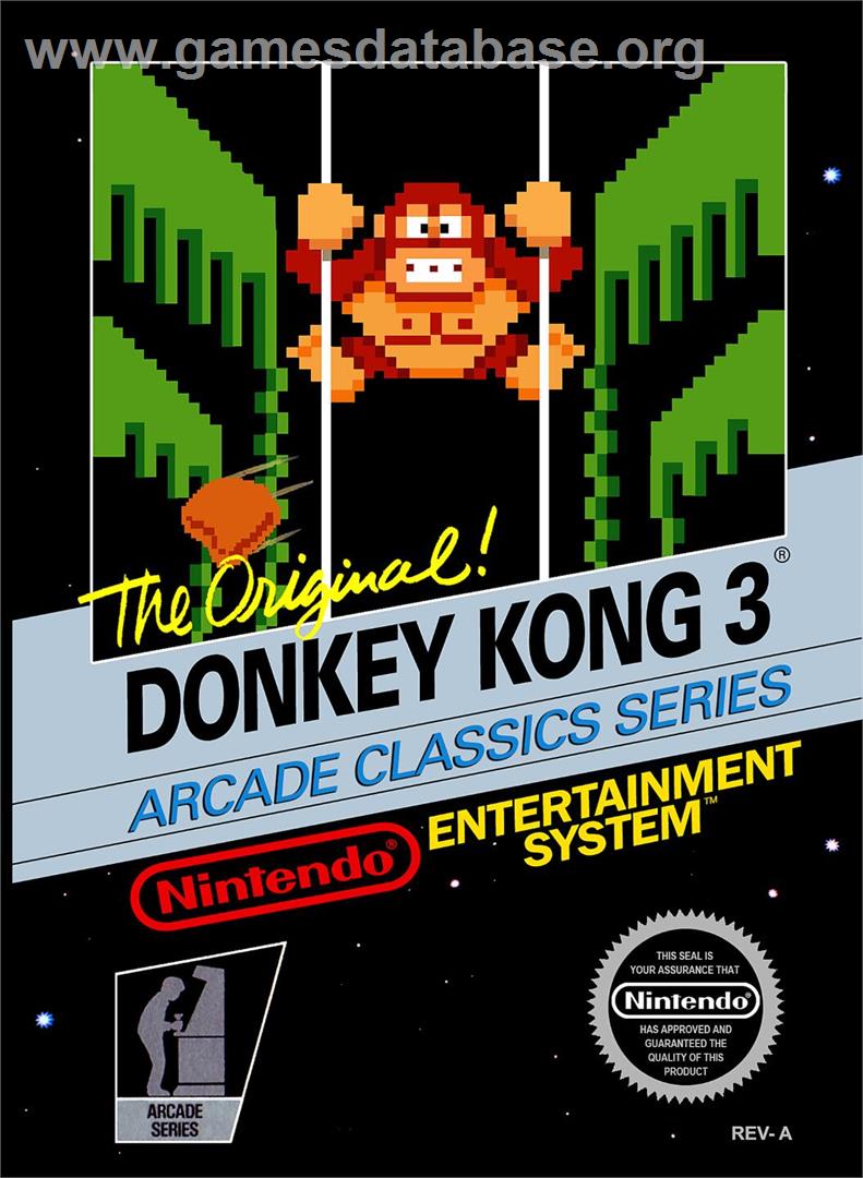 Donkey Kong 3 - Nintendo NES - Artwork - Box