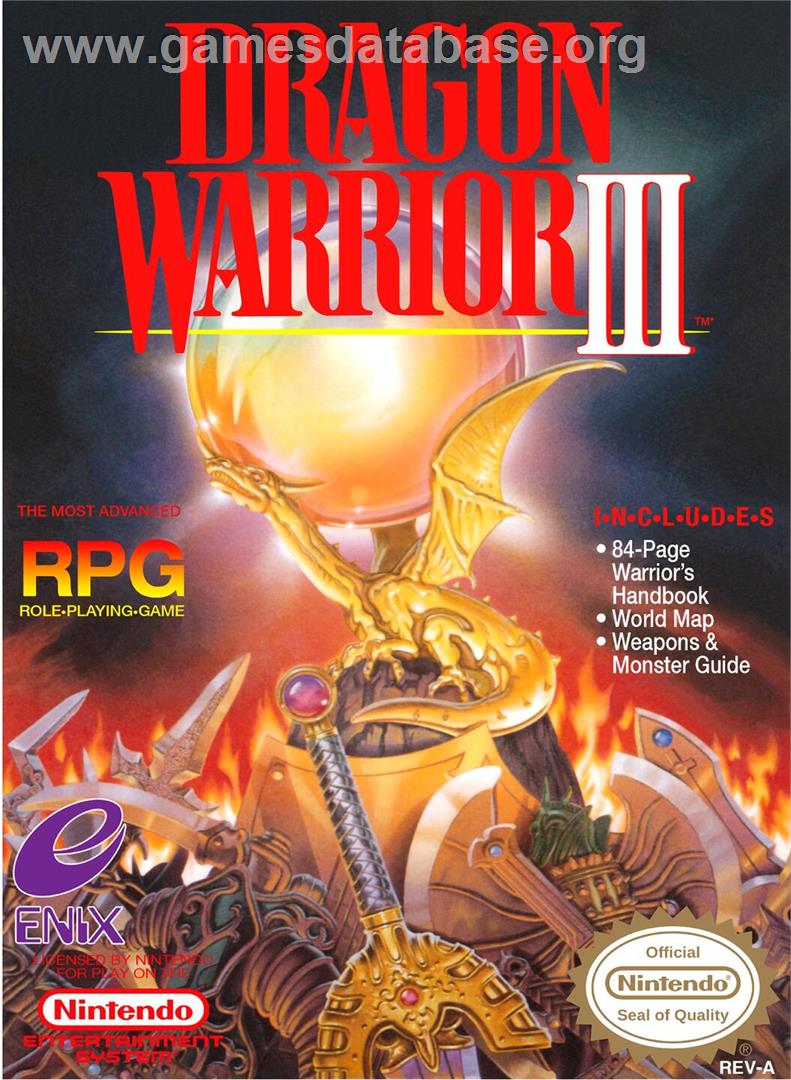 Dragon Warrior 3 - Nintendo NES - Artwork - Box