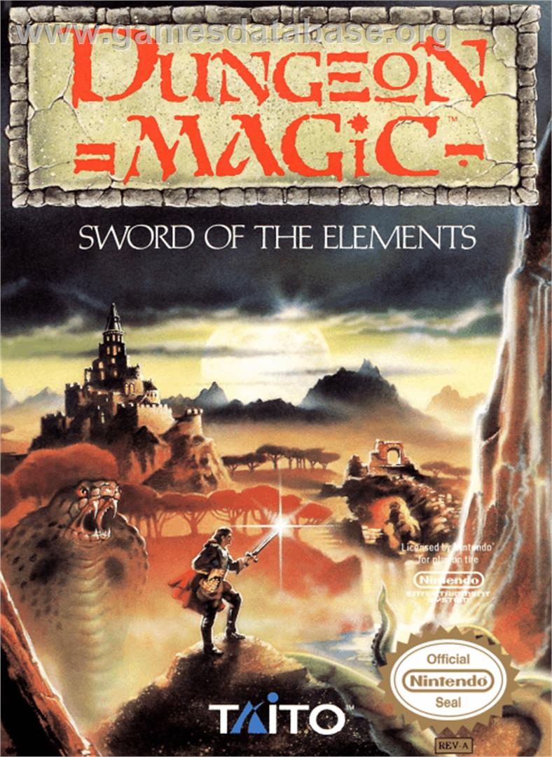 Dungeon Magic: Sword of the Elements - Nintendo NES - Artwork - Box