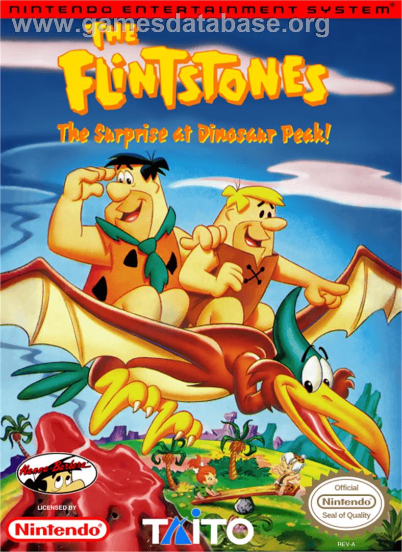 Flintstones: The Surprise at Dinosaur Peak - Nintendo NES - Artwork - Box