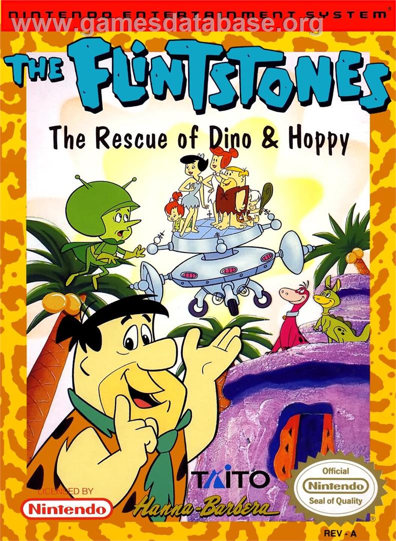 Flintstones - The Rescue Of Dino And Hoppy, The - Nintendo NES - Artwork - Box