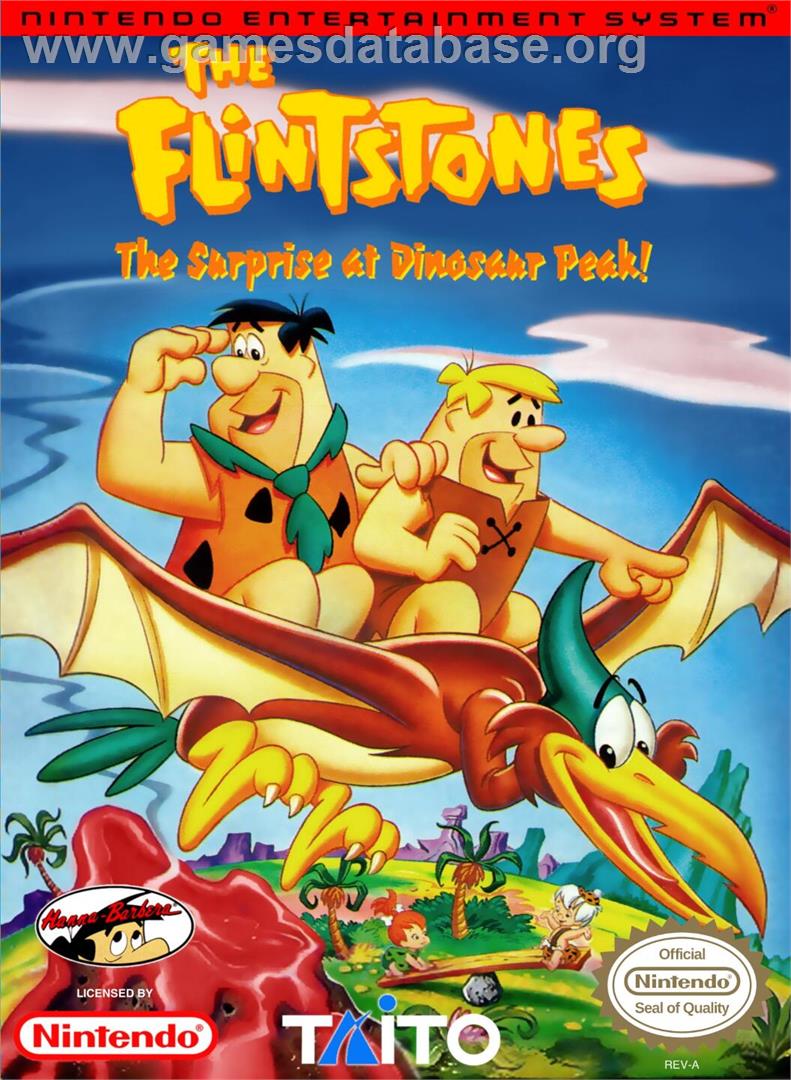 Flintstones - The Surprise At Dinosaur Peak, The - Nintendo NES - Artwork - Box
