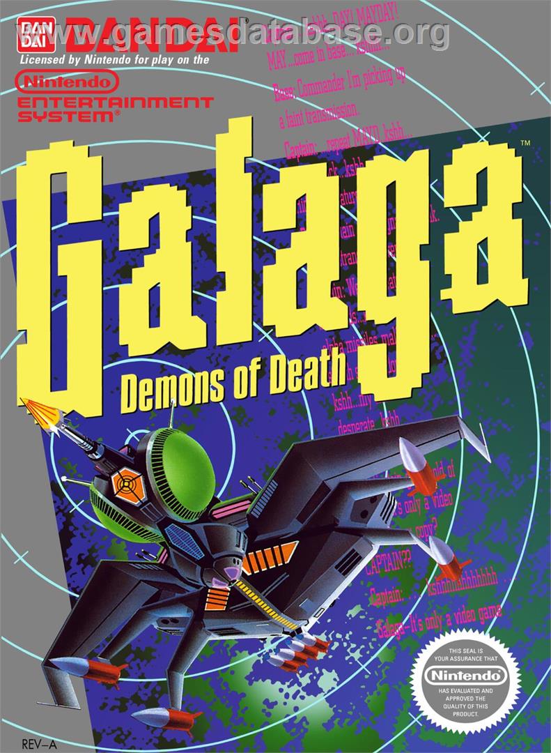 Galaga - Nintendo NES - Artwork - Box