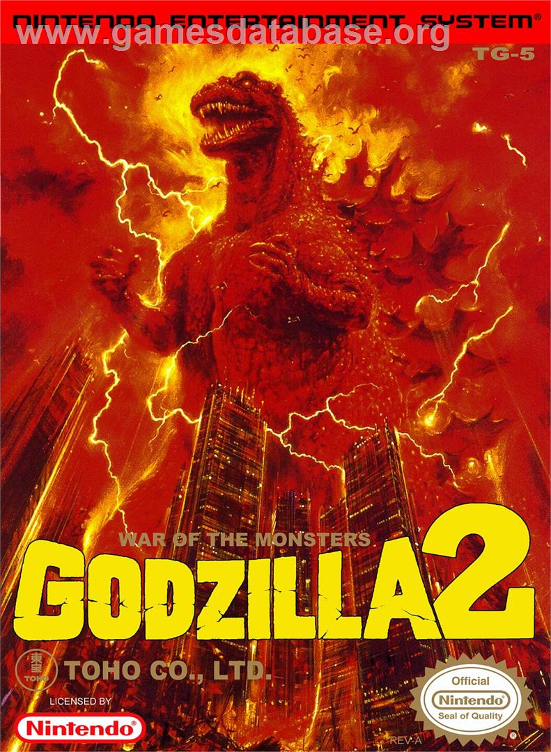Godzilla 2 - War Of The Monsters - Nintendo NES - Artwork - Box