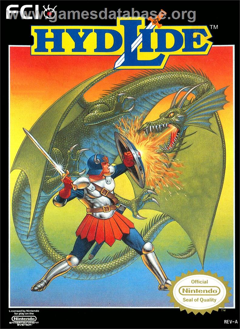 Hydlide - Nintendo NES - Artwork - Box