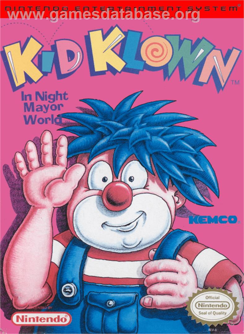 Kid Klown in Night Mayor World - Nintendo NES - Artwork - Box