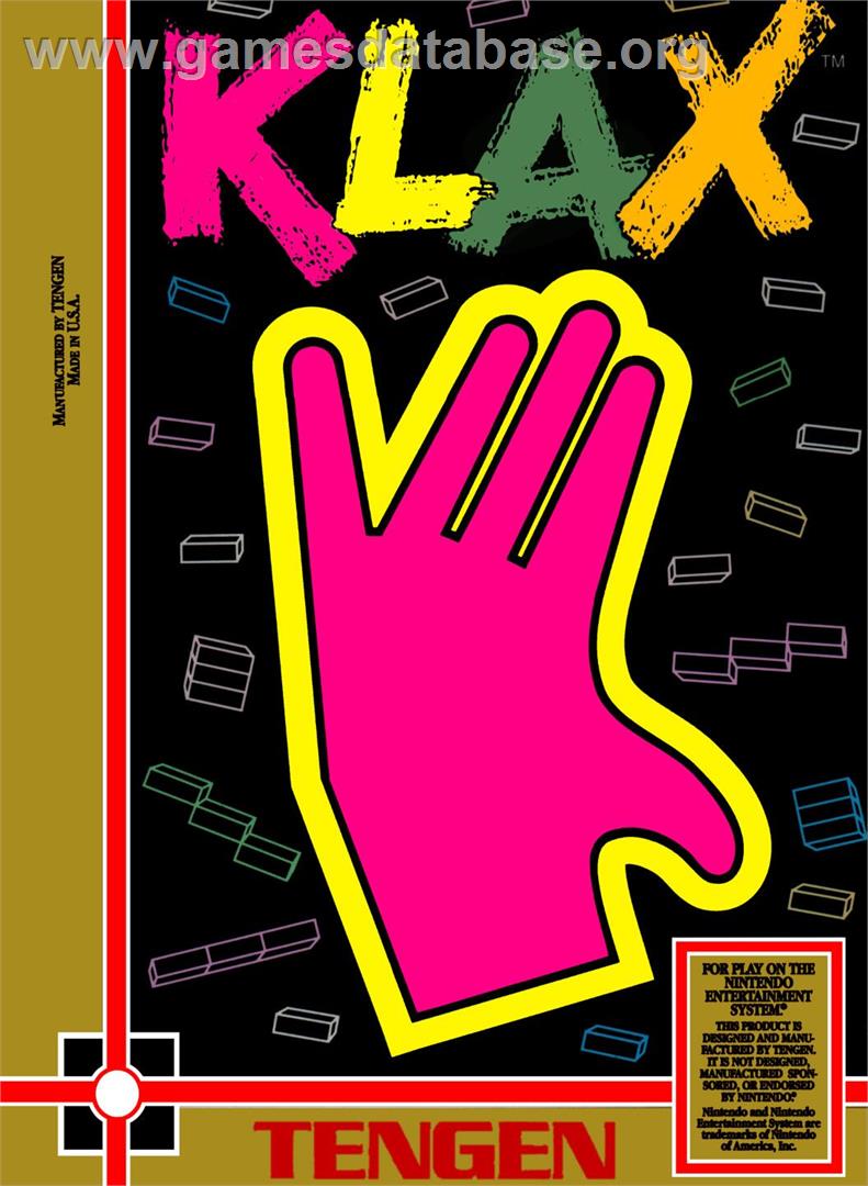 Klax - Nintendo NES - Artwork - Box