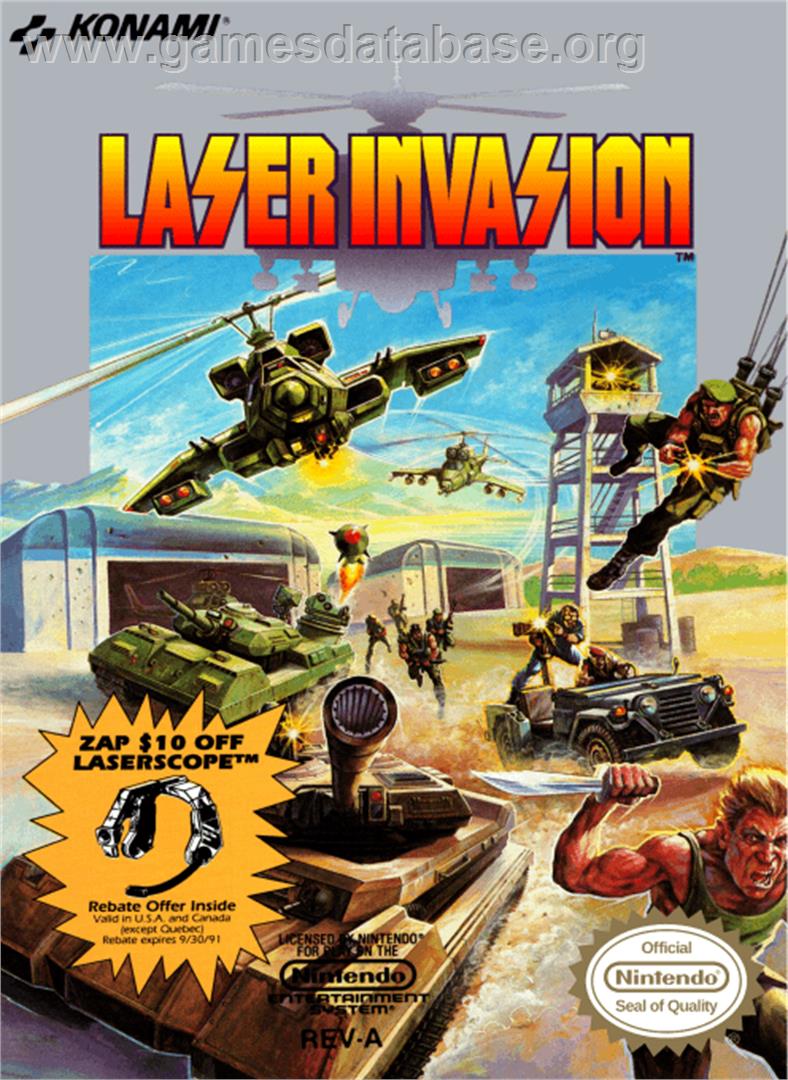 Laser Invasion - Nintendo NES - Artwork - Box