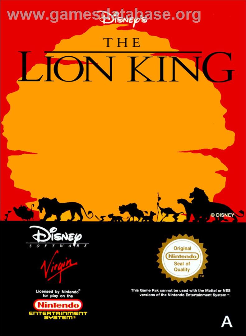 Lion King, The - Nintendo NES - Artwork - Box