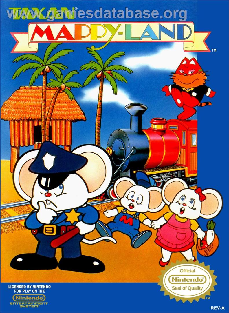 Mappy-land - Nintendo NES - Artwork - Box