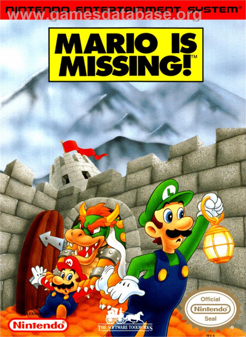 Mario is Missing - Nintendo NES - Artwork - Box