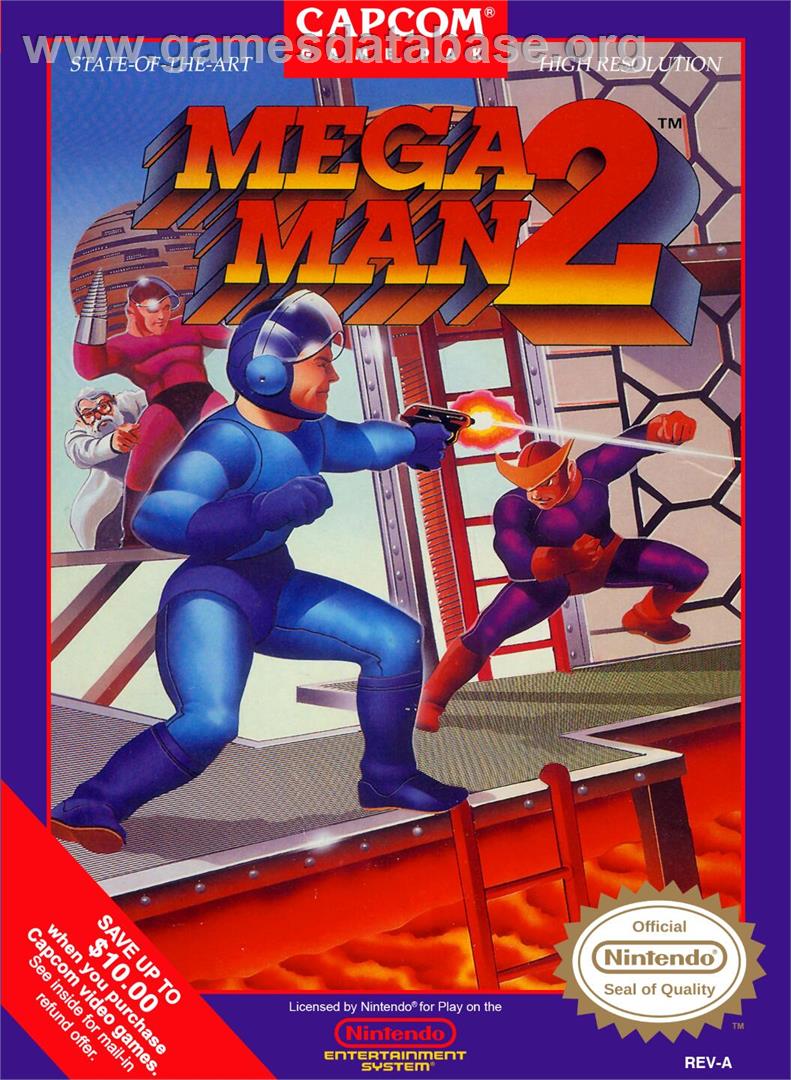 Mega Man 2 - Nintendo NES - Artwork - Box