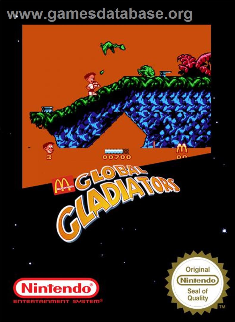 Mick And Mack As The Global Gladiators - Nintendo NES - Artwork - Box