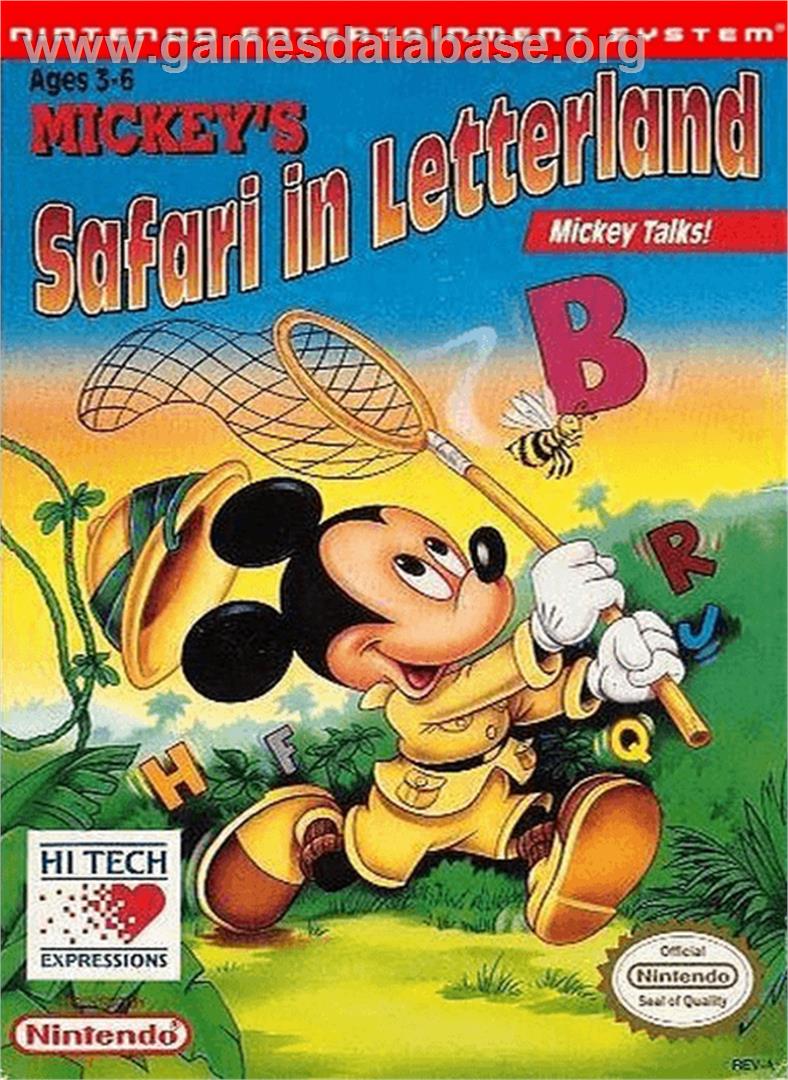 Mickey's Safari In Letterland - Nintendo NES - Artwork - Box