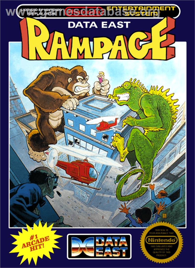 Rampage - Nintendo NES - Artwork - Box