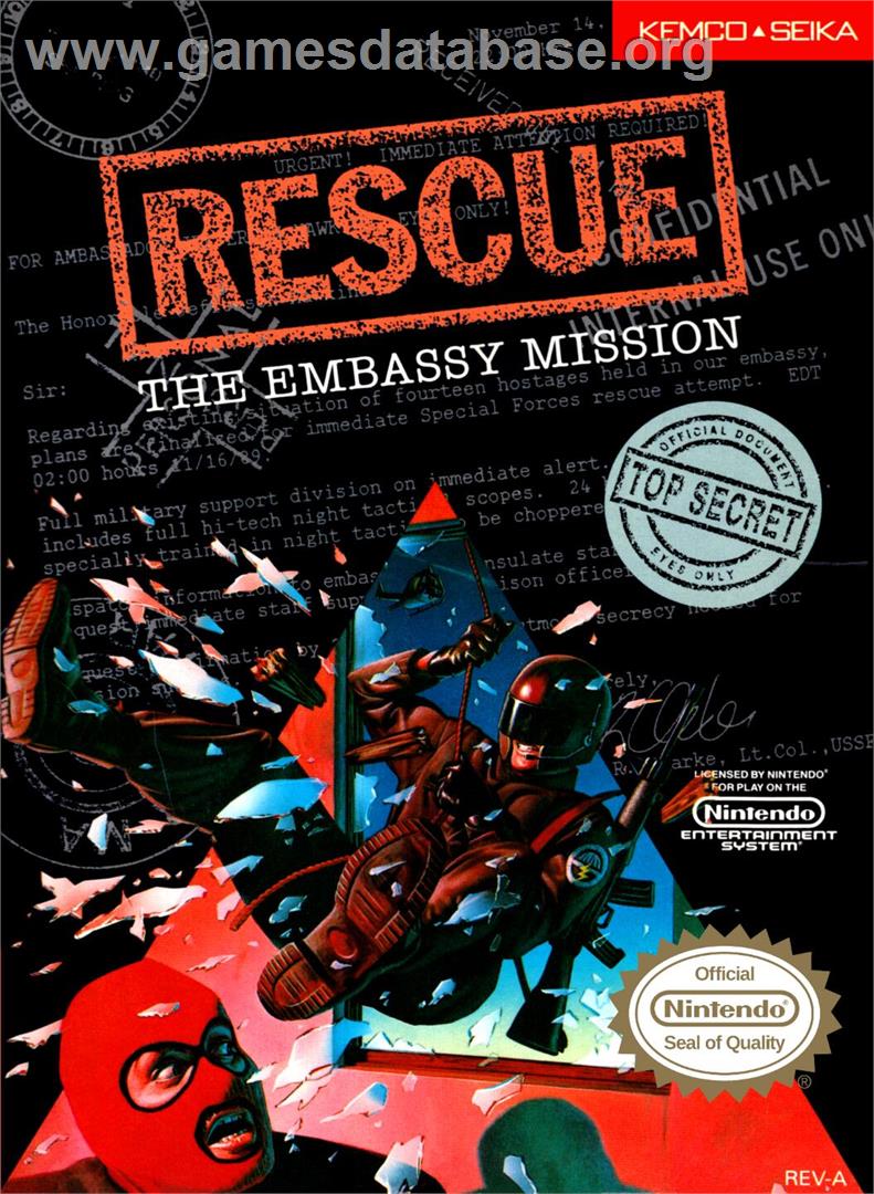 Rescue - The Embassy Mission - Nintendo NES - Artwork - Box