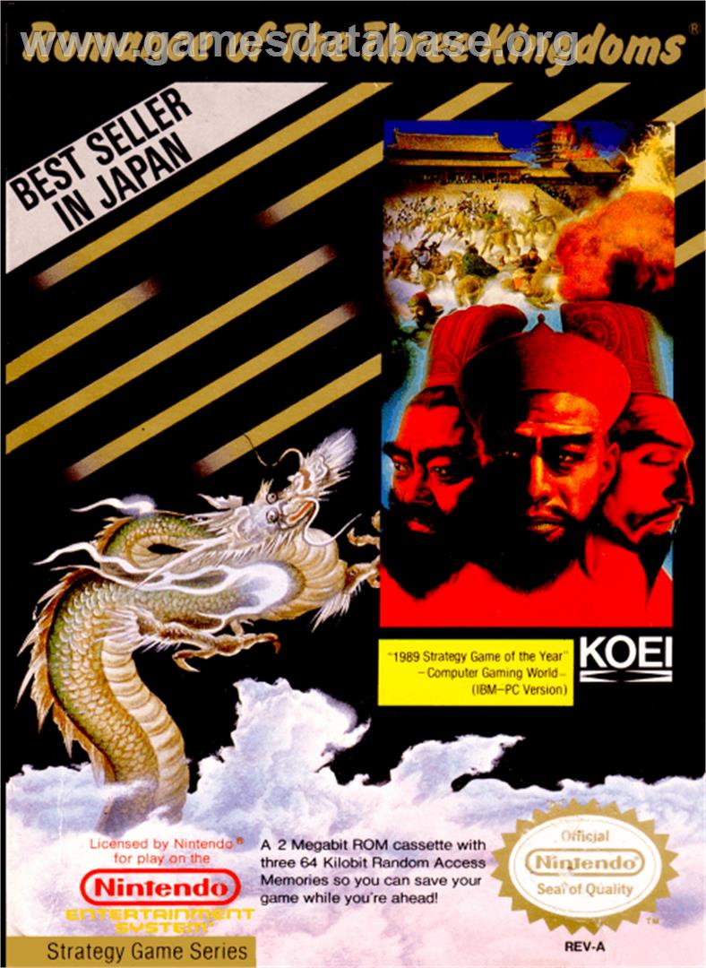 Romance of the Three Kingdoms - Nintendo NES - Artwork - Box