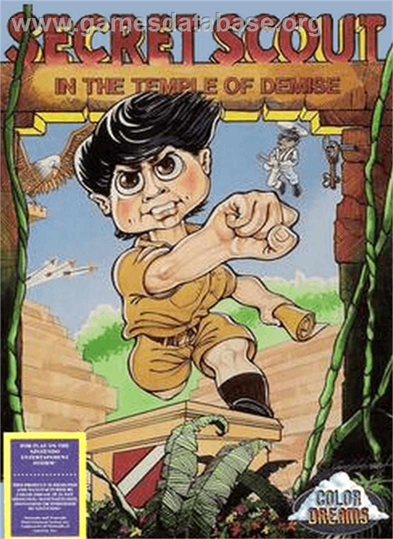 Secret Scout in the Temple of Demise - Nintendo NES - Artwork - Box