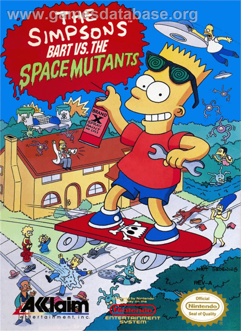 Simpsons: Bart vs. the Space Mutants - Nintendo NES - Artwork - Box