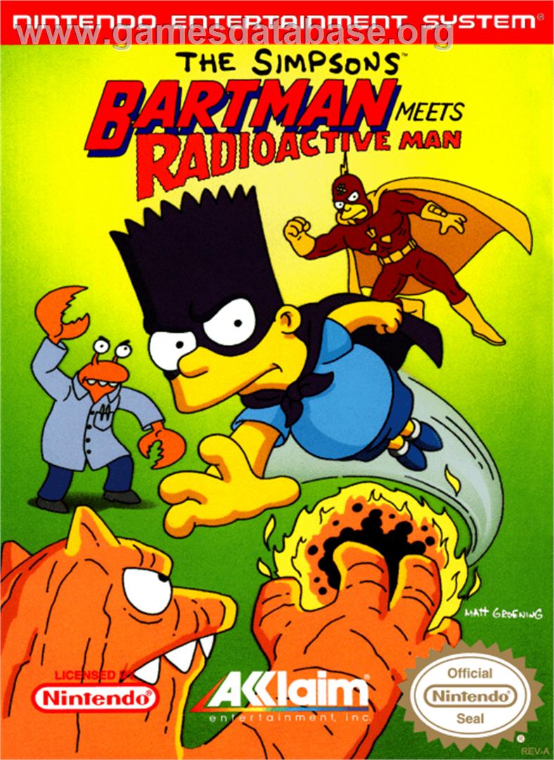 Simpsons: Bartman Meets Radioactive Man - Nintendo NES - Artwork - Box