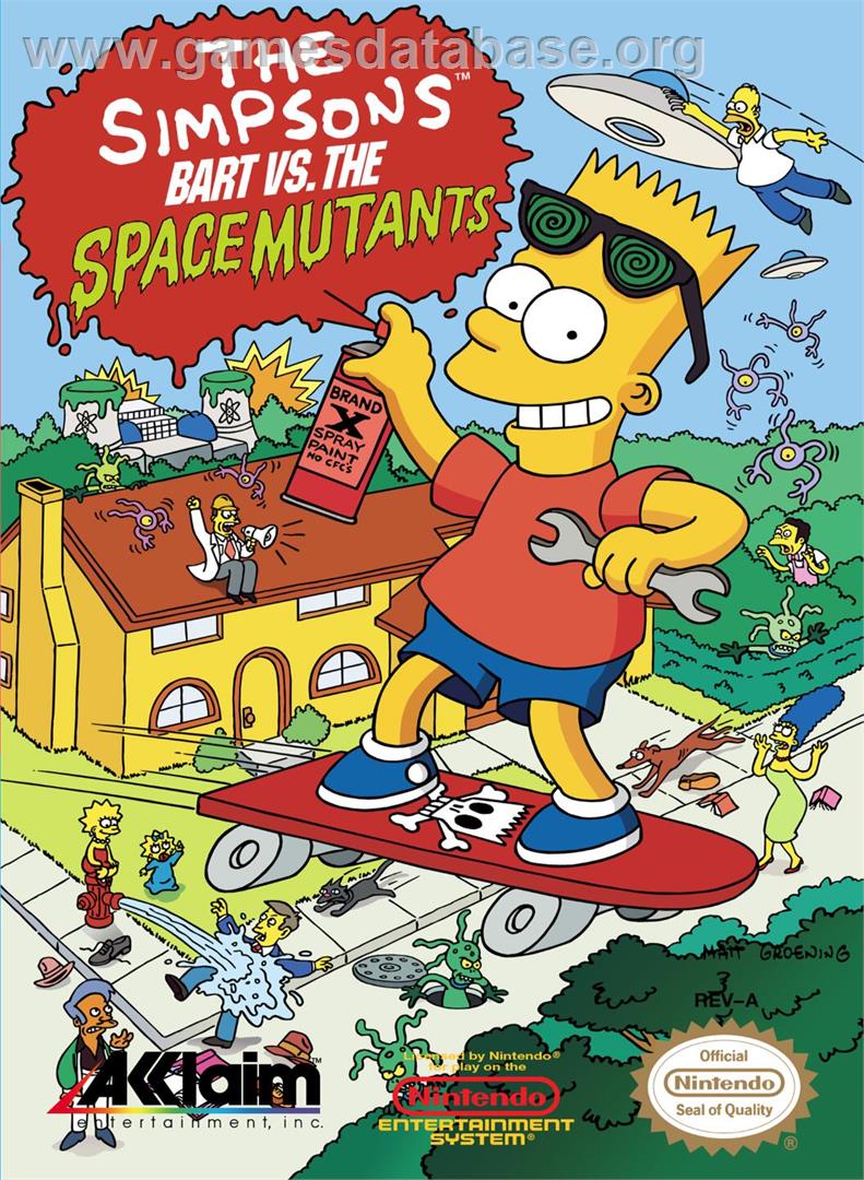 Simpsons - Bart Vs The Space Mutants, The - Nintendo NES - Artwork - Box