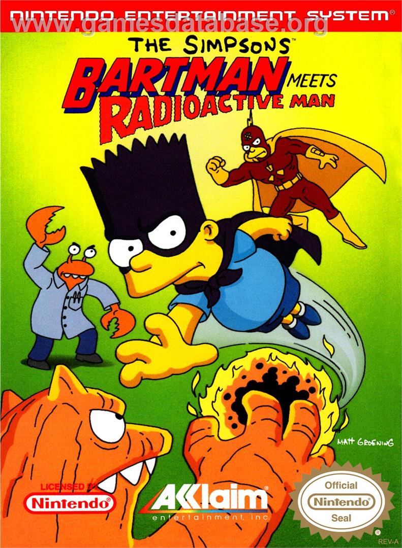 Simpsons - Bartman Meets Radioactive Man, The - Nintendo NES - Artwork - Box